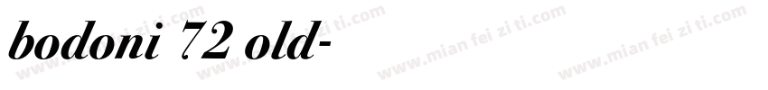 bodoni 72 old字体转换